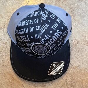 Drew Estate Rebirth of Cigars Snapback Hat Dome Headwear Co BKLYN Grey Black Cap